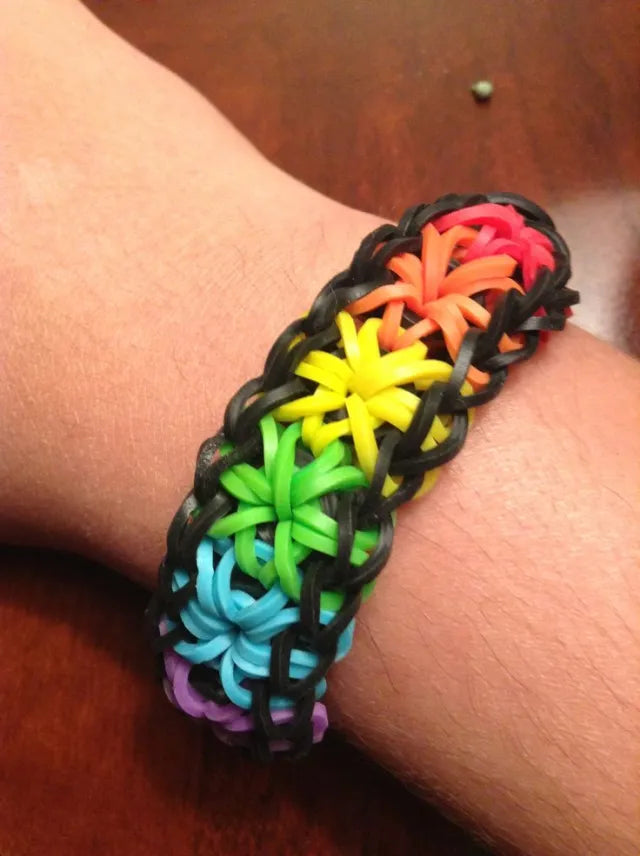 Rainbow Starburst Loom Bracelet