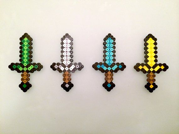 Fused Bead Minecraft Sword